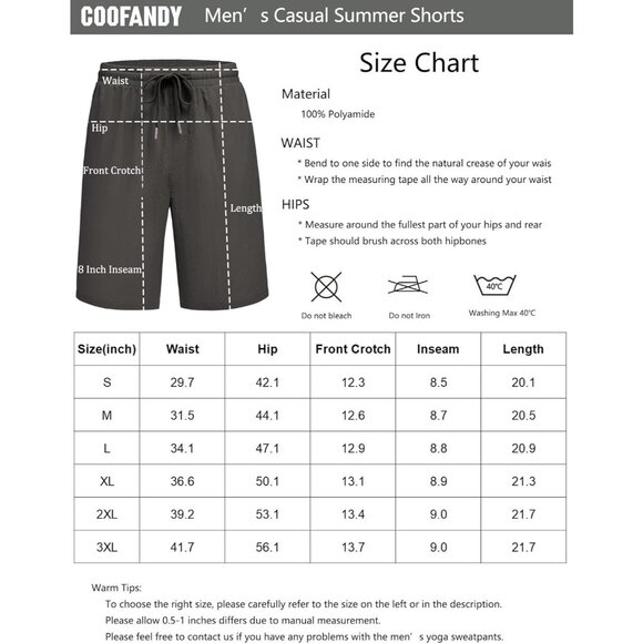 Coofandy Men's Running Athletic Gym Workout  Fitted Exercise Shorts - Picture 6 of 6